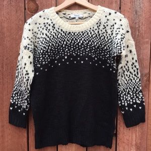 Madewell Cream Black Chunky Ombre Sweater XS